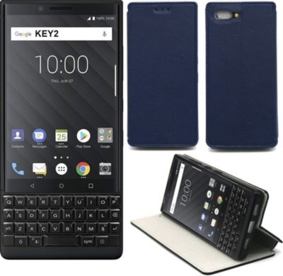 Housse XEPTIO Blackberry Key2 Etui bleu Slim