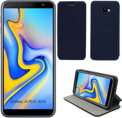 Housse XEPTIO Samsung Galaxy J6 PLUS 2018 Etui bleu