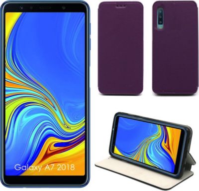 Housse XEPTIO Samsung Galaxy A7 2018 Etui violet Slim Housse XEPTIO Samsung Galaxy A7 2018 Etui violet Slim