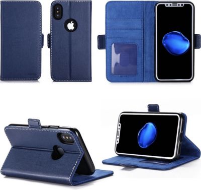 Housse XEPTIO Apple iPhone XR portefeuille bleu Housse XEPTIO Apple iPhone XR portefeuille bleu