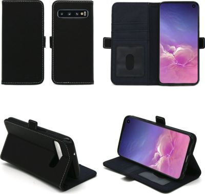 Housse XEPTIO Samsung Galaxy S10 portefeuille noir Housse XEPTIO Samsung Galaxy S10 portefeuille noir