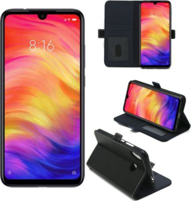 Housse XEPTIO Xiaomi Redmi Note 7 portefeuille noir Housse XEPTIO Xiaomi Redmi Note 7 portefeuille noir