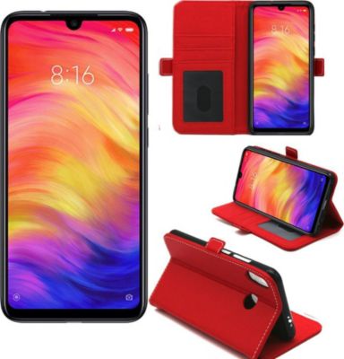 Housse XEPTIO Xiaomi Redmi Note 7 portefeuille rouge