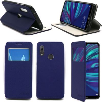 Housse XEPTIO Huawei Y7 2019 Etui bleu Slim Housse XEPTIO Huawei Y7 2019 Etui bleu Slim