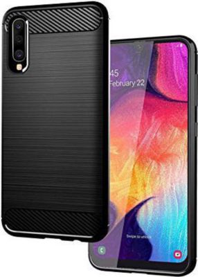 Coque XEPTIO Samsung Galaxy A70 carbone noir