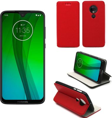 Housse XEPTIO Motorola Moto G7 Plus  Etui rouge Slim
