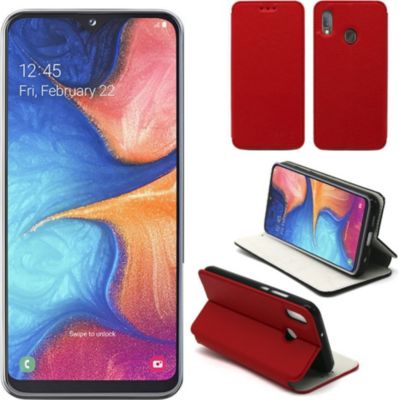Housse XEPTIO Samsung Galaxy A20E Etui rouge Slim