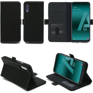 Housse XEPTIO Samsung Galaxy A50 portefeuille noir