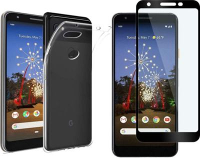 Protège écran XEPTIO Google Pixel 3A XL gel tpu et full noir