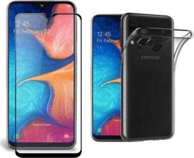 Protège écran XEPTIO Samsung Galaxy A10 gel tpu et full noir
