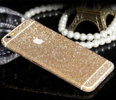 Sticker SHOT CASE Sticker IPHONE SE Paillettes CHAMPAGNE