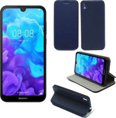 Housse XEPTIO Huawei Y5 2019 Etui bleu Slim