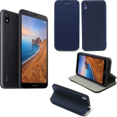 Housse XEPTIO Xiaomi Redmi 7A Etui bleu Slim