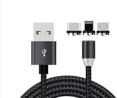 Câble trio XEPTIO Câble magnétique USB Type C 1m noir