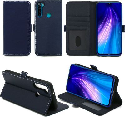 Housse XEPTIO Redmi Note 8T portefeuille bleu Housse XEPTIO Redmi Note 8T portefeuille bleu