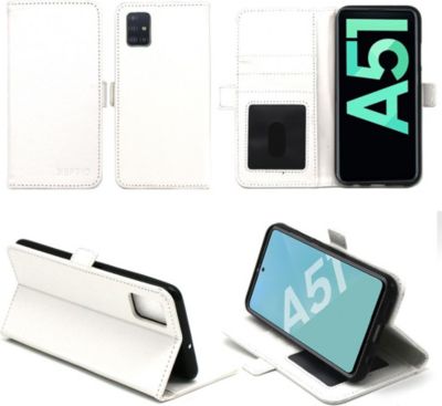 Housse XEPTIO Samsung Galaxy A51 portefeuille blanc Housse XEPTIO Samsung Galaxy A51 portefeuille blanc