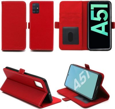 Housse XEPTIO Samsung Galaxy A51 portefeuille rouge