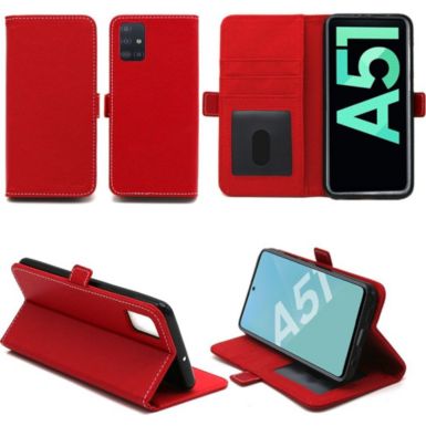 Housse XEPTIO Samsung Galaxy A51 portefeuille rouge