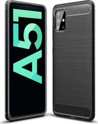 Coque XEPTIO Samsung Galaxy A51 carbone noir