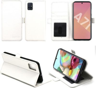 Housse XEPTIO Samsung Galaxy A71 portefeuille blanc Housse XEPTIO Samsung Galaxy A71 portefeuille blanc