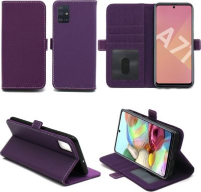 Housse XEPTIO Samsung Galaxy A71 portefeuille violet Housse XEPTIO Samsung Galaxy A71 portefeuille violet