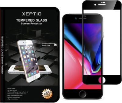 Protège écran XEPTIO Apple iPhone SE 2020 vitre noir