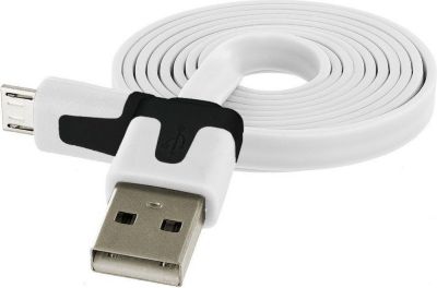 SHOT CASE Noodle Micro USB 1m Smartphone (BLANC)