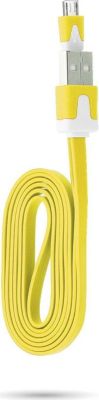 SHOT CASE Noodle Micro USB 1m Smartphone (JAUNE)