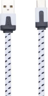 Chargeur USB C SHOT CASE Noodle Type C 1m Smartphone (BLANC)