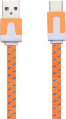 Chargeur USB C SHOT CASE Noodle Type C 1m Smartphone (ORANGE)
