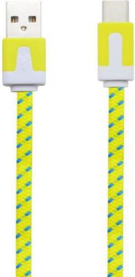 Chargeur USB C SHOT CASE Noodle Type C 1m Smartphone (JAUNE)