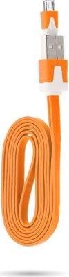 SHOT CASE Noodle Micro USB 1m Smartphone (ORANGE)