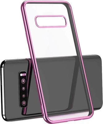 Pack SHOT CASE SAMSUNG S10 Coque Chrome ROSE + Film