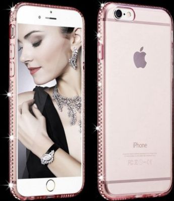Pack SHOT CASE IPHONE 7 Coque Diamants ROSE + Film