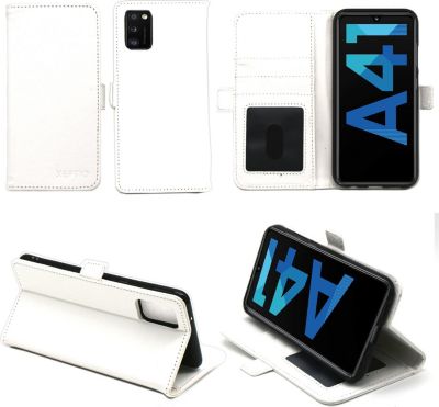 Housse XEPTIO Samsung Galaxy A41 portefeuille blanc