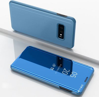 Coque SHOT CASE Coque Clapet Miroir SAMSUNG S10+ BLEU