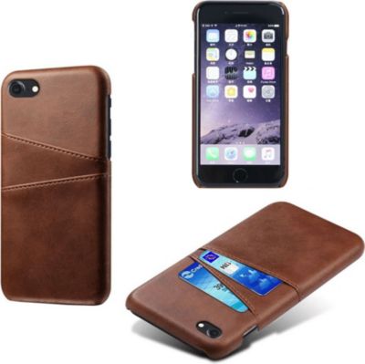 Coque SHOT CASE Coque Porte-cartes IPHONE 7 Cuir MARRON