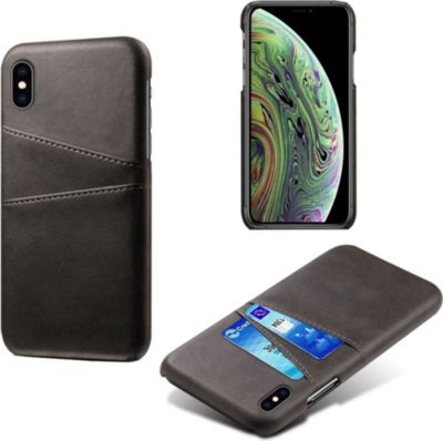 Coque SHOT CASE Coque Porte-cartes IPHONE Xr Cuir NOIR Coque SHOT CASE Coque Porte-cartes IPHONE Xr Cuir NOIR