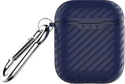 Coque SHOT CASE Coque Effet Carbone AirPods 1 BLEU