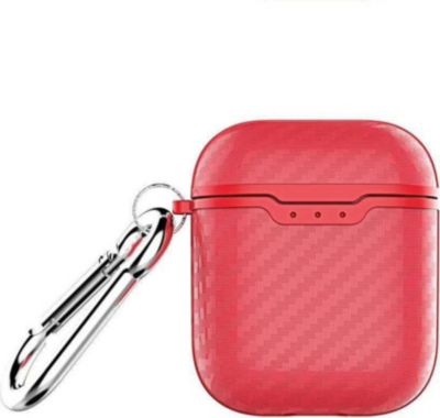 Coque SHOT CASE Coque Effet Carbone AirPods 2 ROUGE