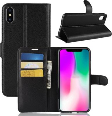 Coque SHOT CASE Coque Portefeuille IPHONE Xr Rabat NOIR
