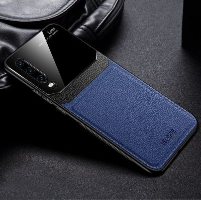 Coque SHOT CASE Coque cuir HUAWEI P30 Plexiglass BLEU