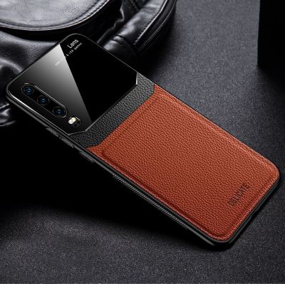 Coque SHOT CASE Coque cuir HUAWEI P30 Plexiglass MARRON