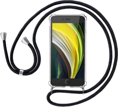 Coque avec cordon SHOT CASE Coque Cordon IPHONE 8 Silicone NOIR