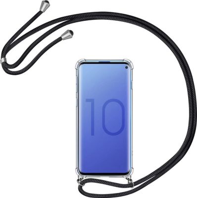 Coque avec cordon SHOT CASE Coque Cordon SAMSUNG S10E Silicone NOIR