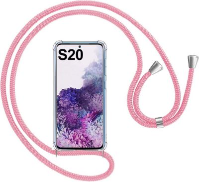 Coque avec cordon SHOT CASE Coque Cordon SAMSUNG S20 Silicone ROSE