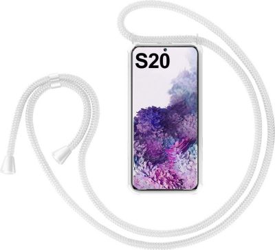 Coque avec cordon SHOT CASE Coque Cordon SAMSUNG S20 Silicone BLANC