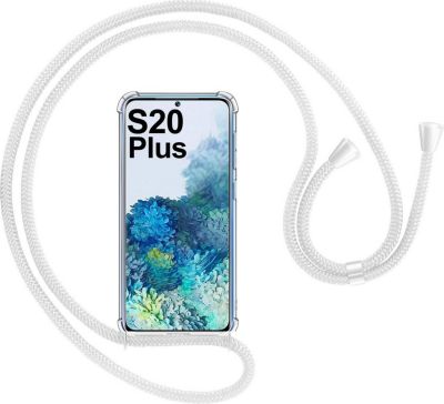 Coque avec cordon SHOT CASE Coque Cordon SAMSUNG S20+Silicone BLANC