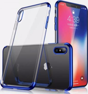 Coque SHOT CASE Coque Silicone Bord IPHONE X BLEU