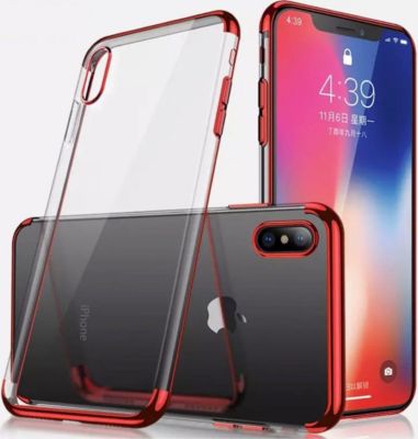 Coque SHOT CASE Coque Silicone Bord IPHONE X ROUGE